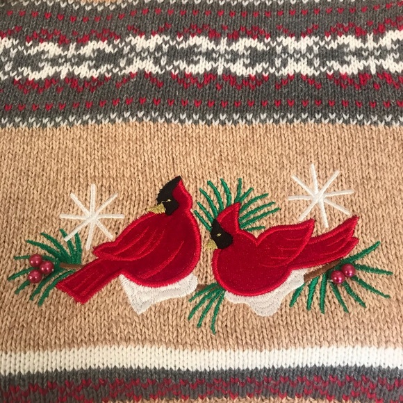 Vintage Crystal Kobe Christmas Sweater Cardigan - Picture 2 of 11